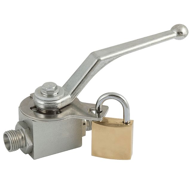FT Pro M18 X 1.5 Metric Male Ball Valve 2 Way Lockable