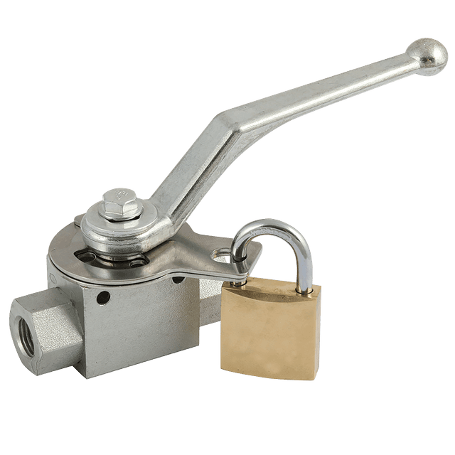 FT Pro 1/4" BSP Parallel Female Ball Valve 2 Way Lockable